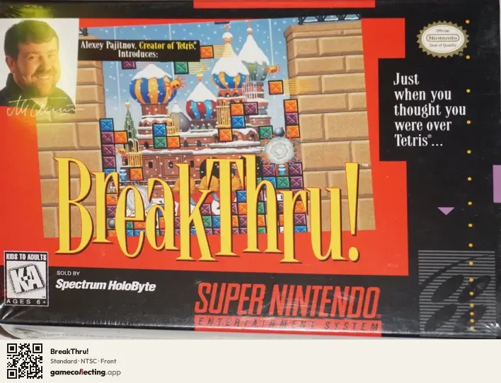 BreakThru! Super Nintendo Entertainment System, NTSC box front