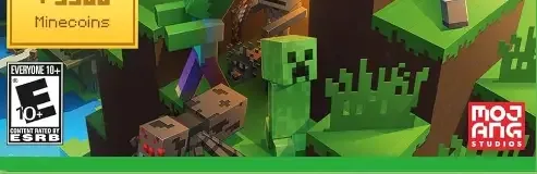 Minecraft, the ESRB box on its front