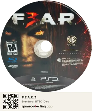 F.E.A.R. 3 PlayStation 3, NTSC disc