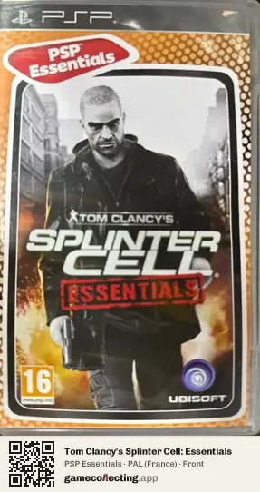 Tom Clancy's Splinter Cell: Essentials PlayStation Portable, France box front