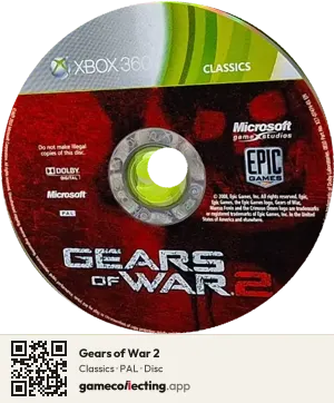 Gears of War 2 Xbox 360, PAL disc