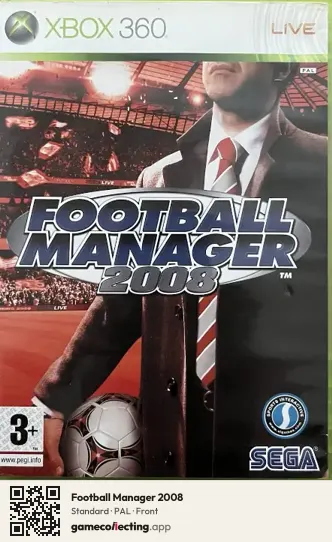 Football Manager 2008 Xbox 360, PAL box front