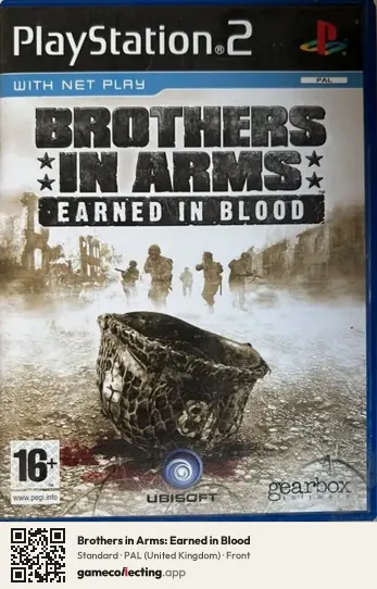Brothers in Arms: Earned in Blood PlayStation 2, United Kingdom box front