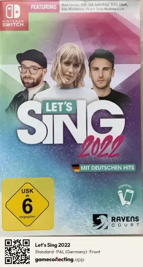 Let's Sing 2022 Nintendo Switch, Germany box front