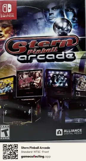 Stern Pinball Arcade Nintendo Switch, NTSC box front