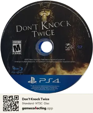 Don't Knock Twice PlayStation 4, NTSC disc