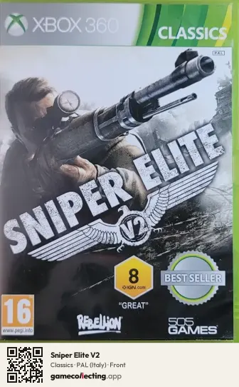 Sniper Elite V2 Xbox 360, Italy box front