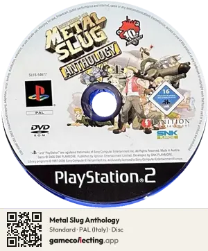 Metal Slug Anthology PlayStation 2, PAL disc