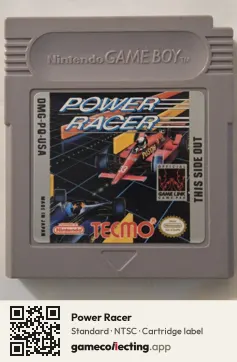 Power Racer Game Boy, NTSC cartridge label