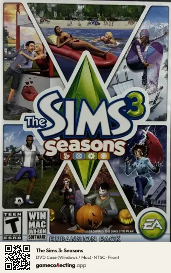 The Sims 3: Seasons Computer, NTSC box front