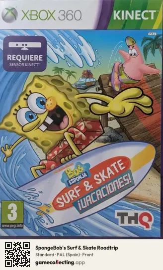 SpongeBob's Surf & Skate Roadtrip Xbox 360, Spain box front