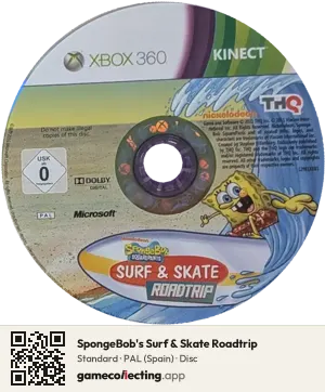 SpongeBob's Surf & Skate Roadtrip Xbox 360, PAL disc