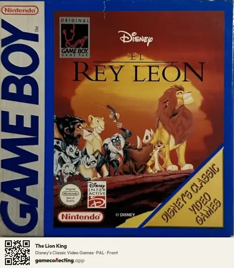 The Lion King Game Boy, PAL box front