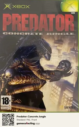 Predator: Concrete Jungle Xbox, PAL box front