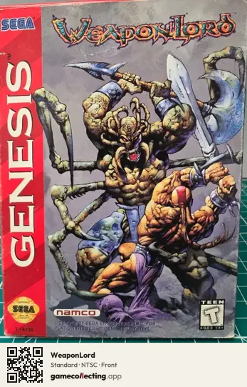 WeaponLord Sega Mega Drive / Genesis, NTSC box front