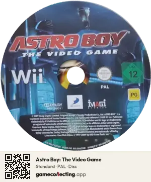 Astro Boy: The Video Game Nintendo Wii, PAL disc