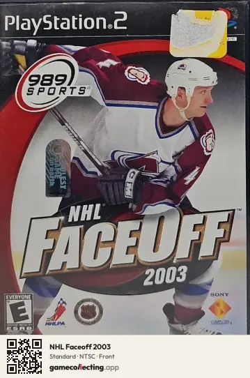 NHL Faceoff 2003 PlayStation 2, NTSC box front