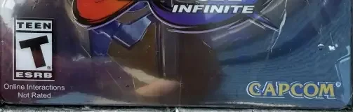 Marvel vs. Capcom: Infinite, the ESRB box on its front