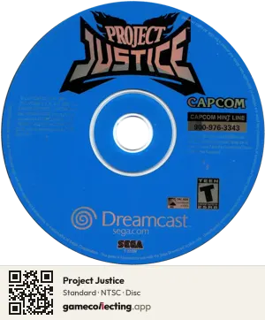 Project Justice Sega Dreamcast, NTSC disc
