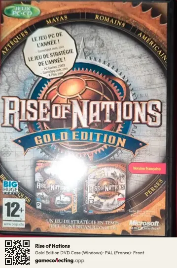 Rise of Nations Computer, France box front