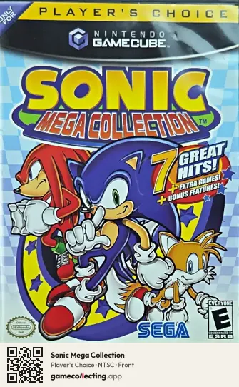 Sonic Mega Collection Nintendo GameCube, NTSC box front