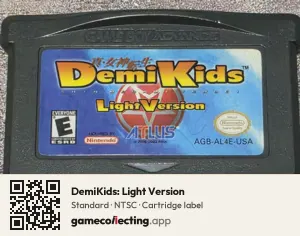 DemiKids: Light Version Game Boy Advance, NTSC cartridge label