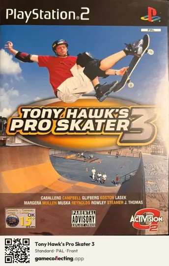 Tony Hawk's Pro Skater 3 PlayStation 2, PAL box front