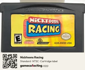 Nicktoons Racing Game Boy Advance, NTSC cartridge label