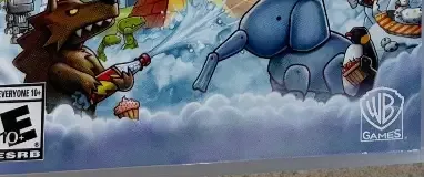Scribblenauts Showdown, the ESRB box on its front