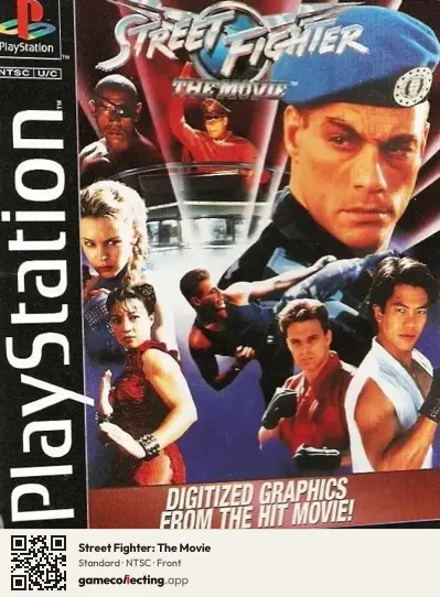 Street Fighter: The Movie PlayStation, NTSC box front