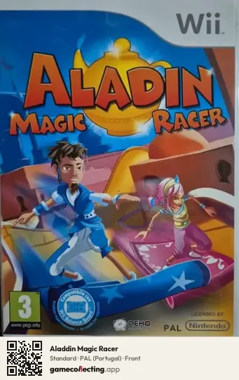 Aladdin Magic Racer Nintendo Wii, Portugal box front