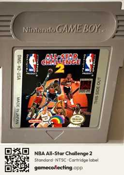 NBA All-Star Challenge 2 Game Boy, NTSC cartridge label