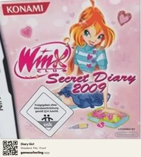 Diary Girl Nintendo DS, PAL box front