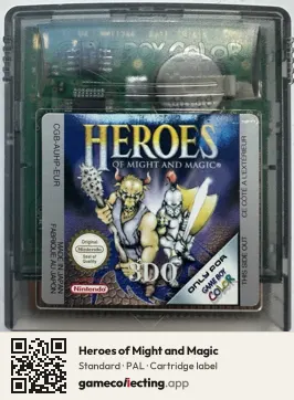 Heroes of Might and Magic Game Boy Color, PAL cartridge label