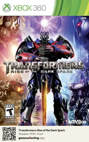 Transformers: Rise of the Dark Spark Xbox 360, NTSC box front