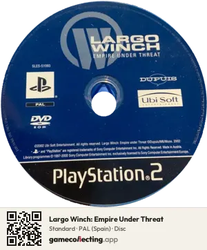 Largo Winch: Empire Under Threat PlayStation 2, PAL disc