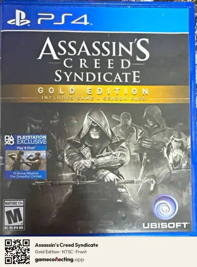 Assassin's Creed Syndicate PlayStation 4, NTSC box front