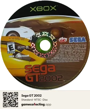 Sega GT 2002 Xbox, NTSC disc