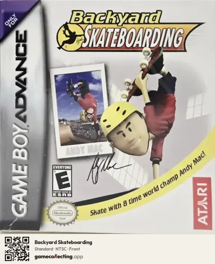 Backyard Skateboarding Game Boy Advance, NTSC box front