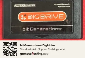 bit Generations: Digidrive Game Boy Advance, Asia cartridge label