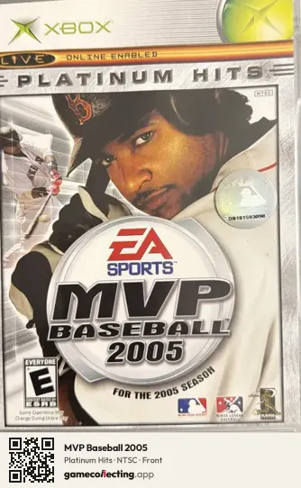 MVP Baseball 2005 Xbox, NTSC box front