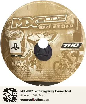 MX 2002 Featuring Ricky Carmichael PlayStation 2, PAL disc