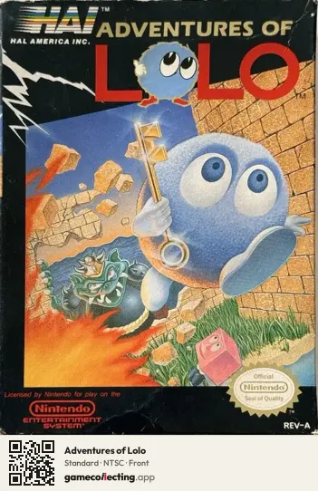 Adventures of Lolo Nintendo Entertainment System, NTSC box front