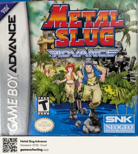 Metal Slug Advance Game Boy Advance, NTSC box front