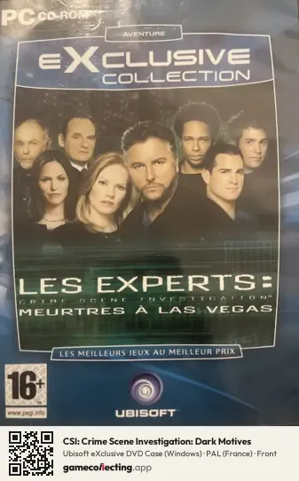 CSI: Crime Scene Investigation: Dark Motives Computer, France box front