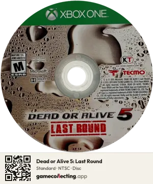 Dead or Alive 5: Last Round Xbox One, NTSC disc