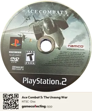 Ace Combat 5: The Unsung War PlayStation 2, NTSC disc