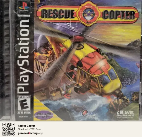 Rescue Copter PlayStation, NTSC box front