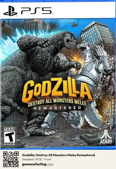 Godzilla: Destroy All Monsters Melee Remastered PlayStation 5, NTSC box front