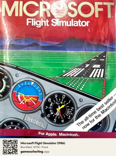 Microsoft Flight Simulator (1986) Computer, NTSC box front